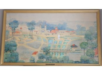 ORIGINAL WEST VIEW  Amusement Park Watercolor 1906  & More!!!