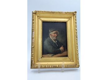 Antique Framed Oil Painting By Kuntz