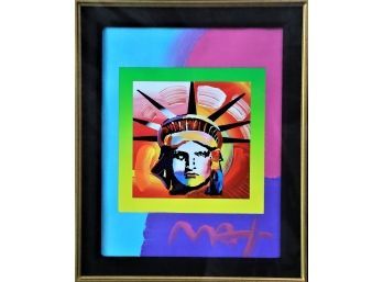 PETER MAX   ' Liberty Head II On Blends' - Signed SHIPPING