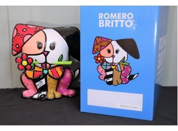 Puppy Flower By Romero BRITTO - Signed -SHIPPABLE