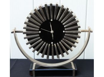 VINTAGE Steel Modern Clock-SHIPPABLE