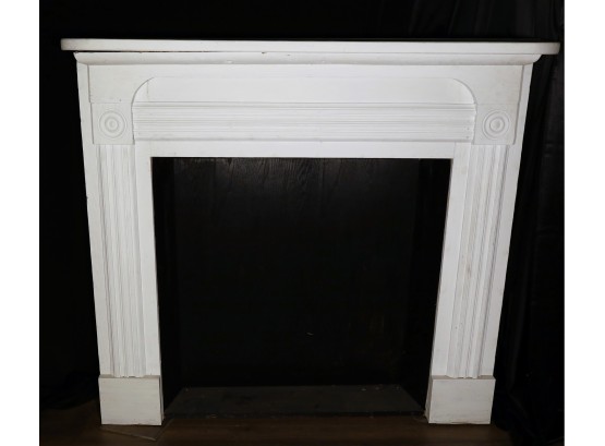 White Faux Fireplace