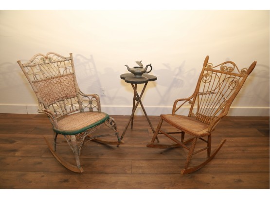 Antique Rattan Rocking Chairs & More