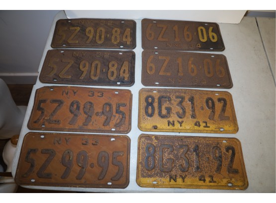 8 Vintage License Plates - Lot 3-Shippable