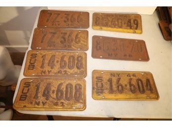 7 Vintage License Plates - Lot 2-Shippable