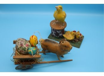 Early 1900s Antique Bunny & Chicken-Shippable