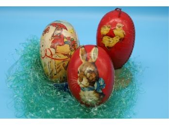 Three Decoupage Easter Eggs-Shippable