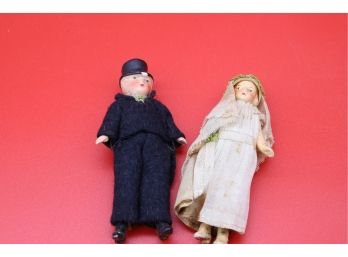 Antique Bride & Groom Dolls- Shippable