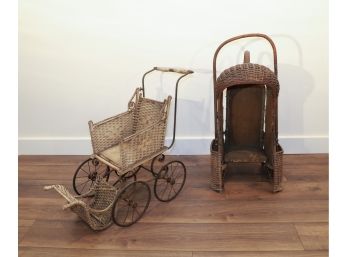 2 Antique Baby Carriages