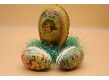Trio Of German Easter Eggs-Shippable