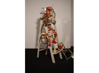 Ladder With Christmas Mice-Shippable