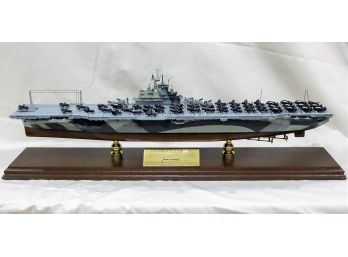 HAND CASTED USS YORKTOWN MODEL AIRCRAFT CARRIER NUMBERED FANTASTIC DETAIL