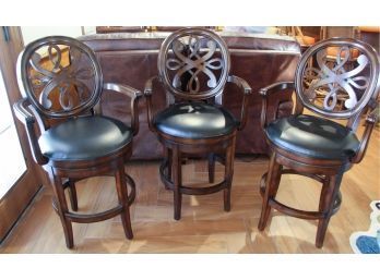 3- Frontgate Bar Stools With Arms