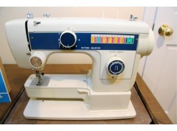 Janome Sewing Machine In Electrical Lift Cabinet