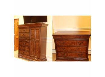 Thomasville Burlwood  Dresser And Armoire - Preview Available