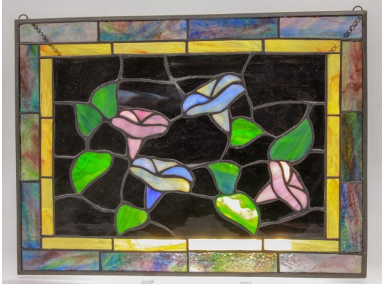 2 Beautiful Stain Glass Hanging Pieces