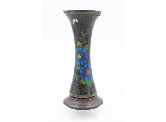 Antique Handmade Cloissione Enamel Vase