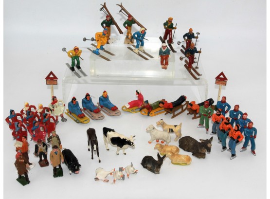 Vintage Cast Iron And Metal Figures