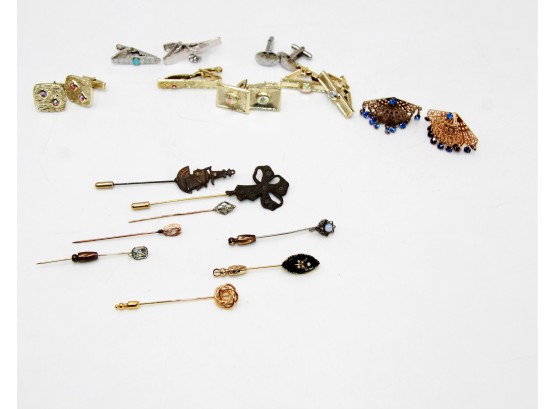 Collection Of Tie Tacks ,  Cufflinks And Stickpins