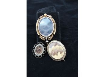 Victorian Mourning Brooches 19th C-shippable
