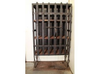Fabulous Primitive Style  Iron Cabinet -Perfect For Wine