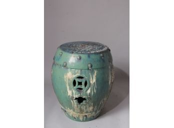 Beautiful Antique  Turquoise Chinese Garden Seat
