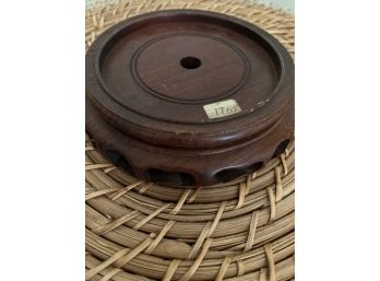Teak Round Wooden Chinese Stand - Shippable