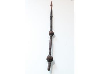 Antique African Spear With Wooden Shaft
