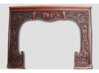 Antique Chinese Entrance To Opium Bed