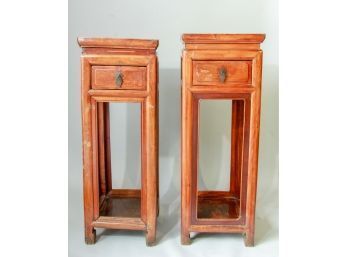 Pair Of Vintage Asian  Narrow Stands