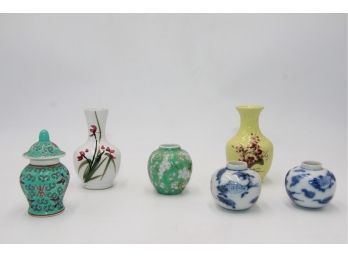 7 Asian Small Vases -shippable