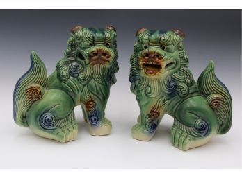 Pair Of Vintage Chinese Foo Dogs