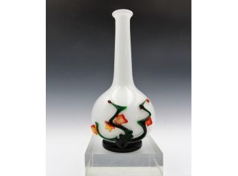 Tricolor Glass Murano Bottle Vase