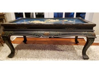 Asian Coffee Table With Foldable Legs