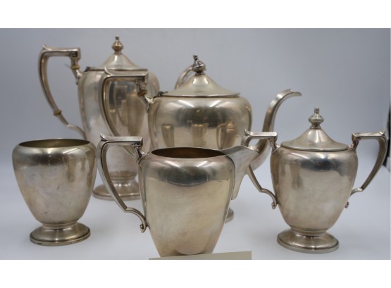 5 Piece Sterling Artcraft Tea & Coffee Set-Shippable