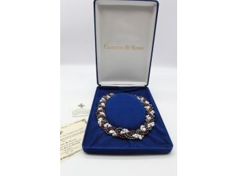 Jacqueline KENNEDY Reproduction Pearl & Garnet Necklace-Shippable