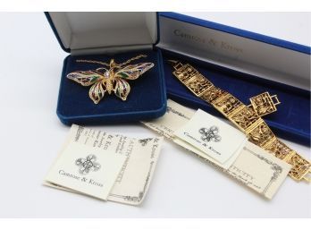 Jacqueline KENNEDY Cambodia Bracelet & Butterfly Necklace-Shippable