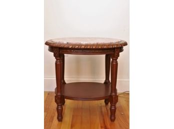 Small Marble Top Oval Table