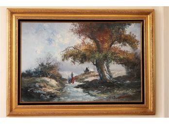 Marie Charlot Oil On Canvas Signed Lower Right -SHIPPABLE
