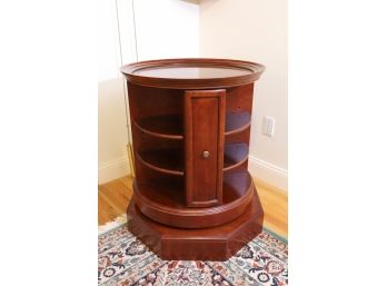 Round Rotating Cabinet With Adjustable Shelves 2 Piece
