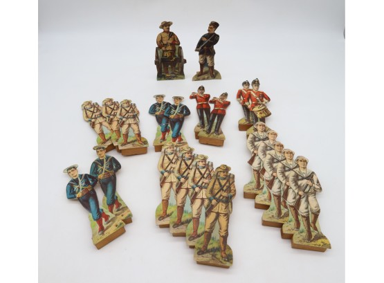 Early 20th Century Paper And Wooden Soldiers Collection B -SHIPPABLE