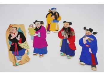 Vintage Chinese Silk Paper Dolls-shippable