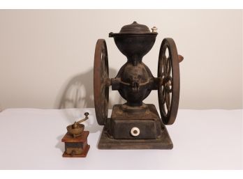 Antique Coffee Grinders Large And Small-shippable