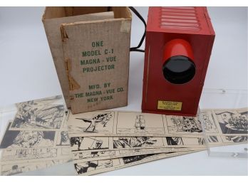 Vintage Magna-Vue Projector In Original Box With Projection Images -shippable