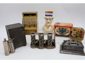 Vintage To Antique Coin Banks -shippable