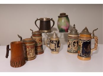 Collection Of Vintage Beer Mugs-SHIPPABLE
