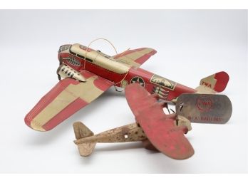 Pair Of Vintage Airplanes  -SHIPPABLE