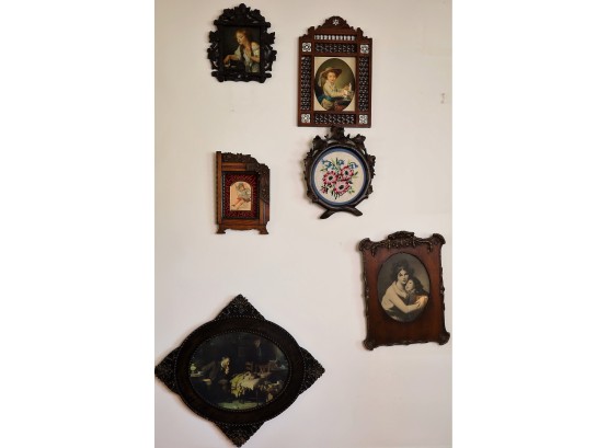 Six Beautiful Wooden Antique Frames All Shapes And Sizes SHIPPABLE