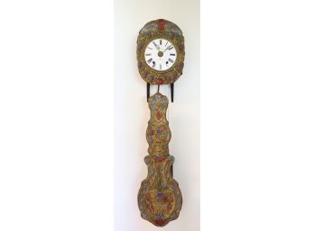 Antique French Comtoise Morbier Vineyard Wall Clock - Circa 1860s