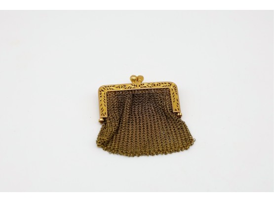 Vintage 14kt Yellow Gold Mesh Coin Purse - 21.6 Grams -shippable